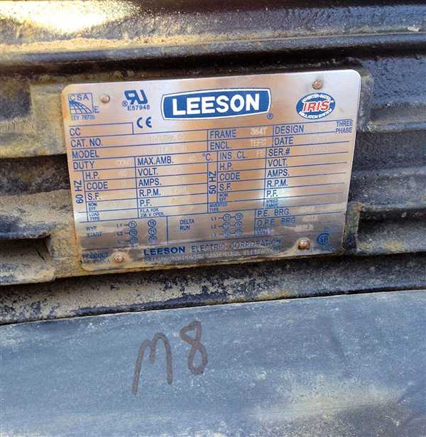 Unused Leeson Electric 60 Hp Motor)